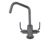 Hot & Cold Water Faucet with Contemporary Round Body & Industrial Lever Handles (120° Spout)